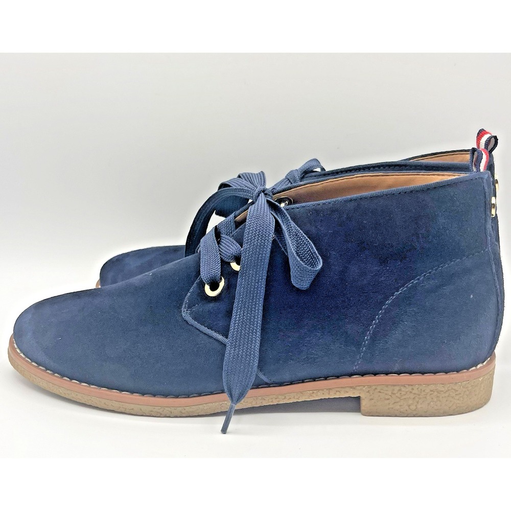 Tommy Hilfiger‎ Benay Chukka Blue Suede Shoes Boots Booties W8.5